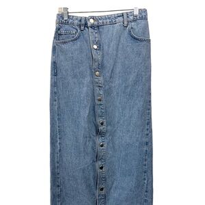 NWT 👗Mango Women’s Denim Maxi Length Button-Down Skirt